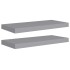 Estante flotante pared 2 uds gris MDF 60x23,5x3,8