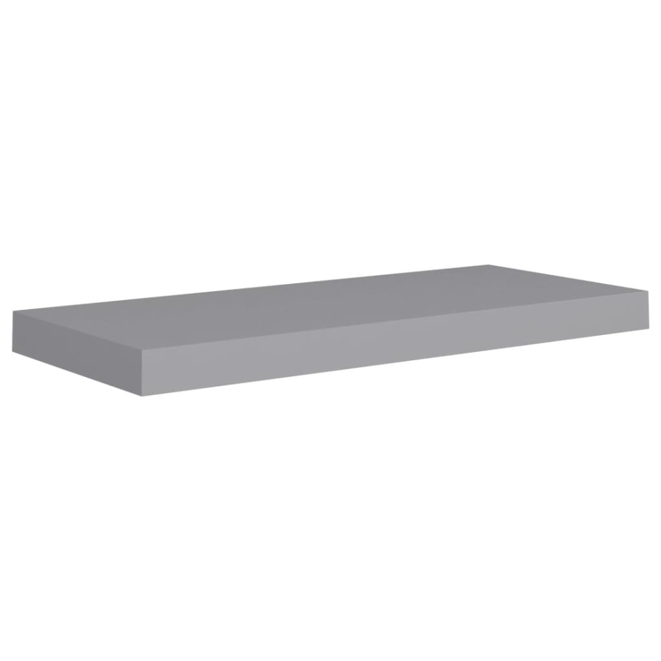 Estante flotante pared 2 uds gris MDF 60x23,5x3,8