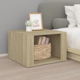 Mesita de noche madera contrachapada roble Sonoma 57x55x36