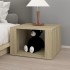 Mesita de noche madera contrachapada roble Sonoma 57x55x36