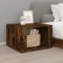 Mesita de noche madera contrachapada roble ahumado 57x55x36