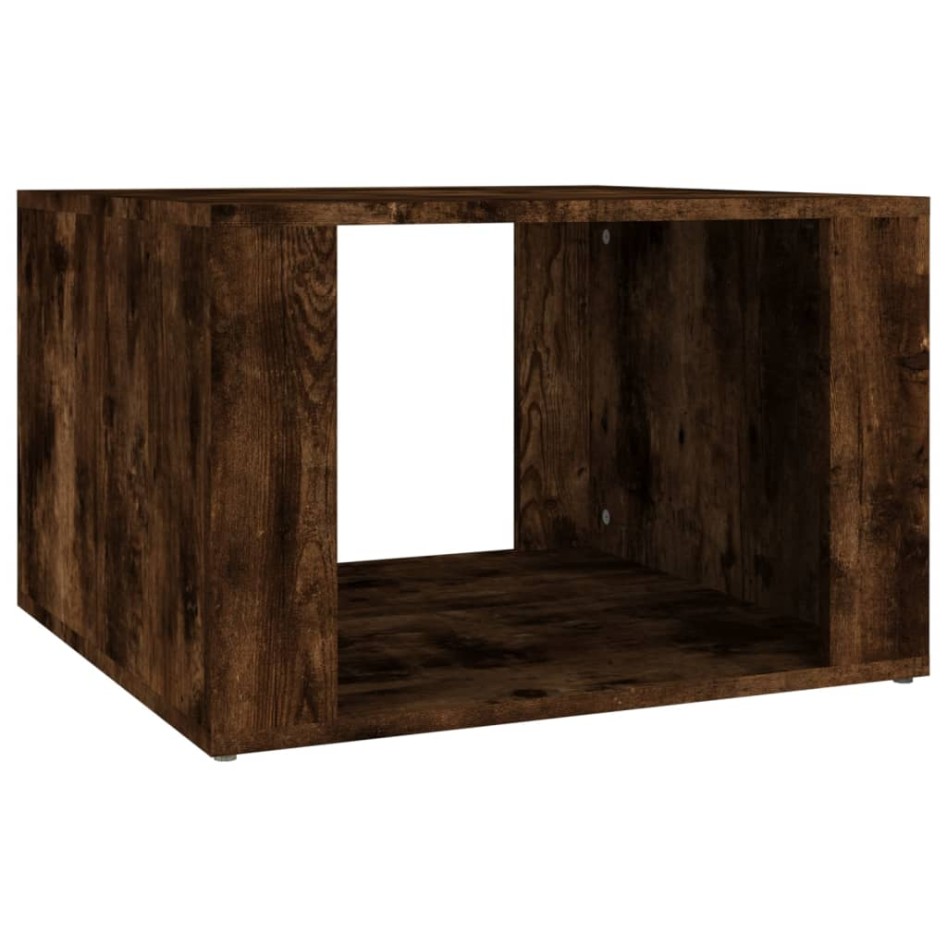 Mesita de noche madera contrachapada roble ahumado 57x55x36