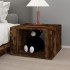 Mesita de noche madera contrachapada roble ahumado 57x55x36
