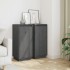 Aparador 2 uds madera maciza de pino gris 31,5x34x75