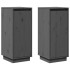 Aparador 2 uds madera maciza de pino gris 31,5x34x75