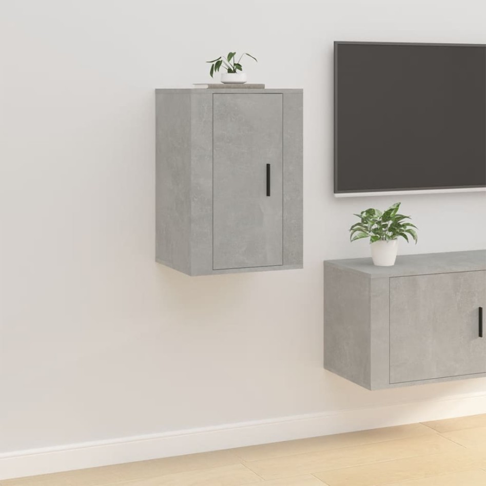 Mueble para TV de pared gris hormigón 40x34,5x60