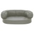 Colchón para cama de perro ergonómico aspecto lino gris