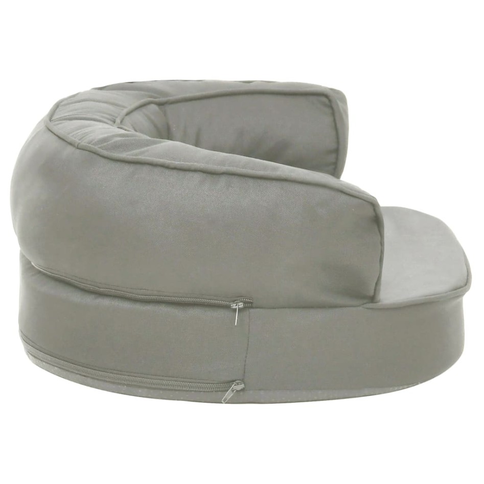 Colchón para cama de perro ergonómico aspecto lino gris