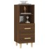 Aparador madera contrachapada roble marrón 34,5x34x90