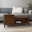 Mesa de centro madera contrachapada roble marrón 100x50x45 cm