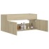 Armario para lavabo contrachapada color roble 100x38,5x46