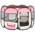 Parque de perros plegable bolsa de transporte rosa 90x90x58