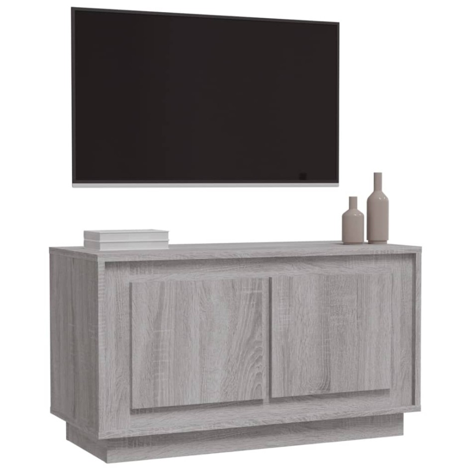 Mueble para TV madera contrachapada gris Sonoma 80x35x45