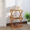 Estantería plegable 3 alturas madera acacia marrón 43x31x63 cm