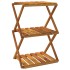 Estantería plegable 3 alturas madera acacia marrón 43x31x63