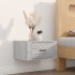 Mesita de noche de pared gris Sonoma 50x36x25