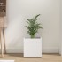 Jardinera de madera contrachapada blanco brillante 40x40x40