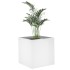 Jardinera de madera contrachapada blanco brillante 40x40x40