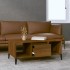 Mesa de centro madera contrachapada marrón roble 90x50x36,5