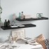Estante flotante de pared 2 uds MDF negro brillo 80x23,5x3,8