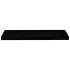 Estante flotante de pared 2 uds MDF negro brillo 80x23,5x3,8