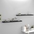 Estantes flotantes de pared 2 uds MDF negro 120x23,5x3,8