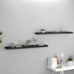 Estantes flotantes de pared 2 uds MDF negro 120x23,5x3,8 cm