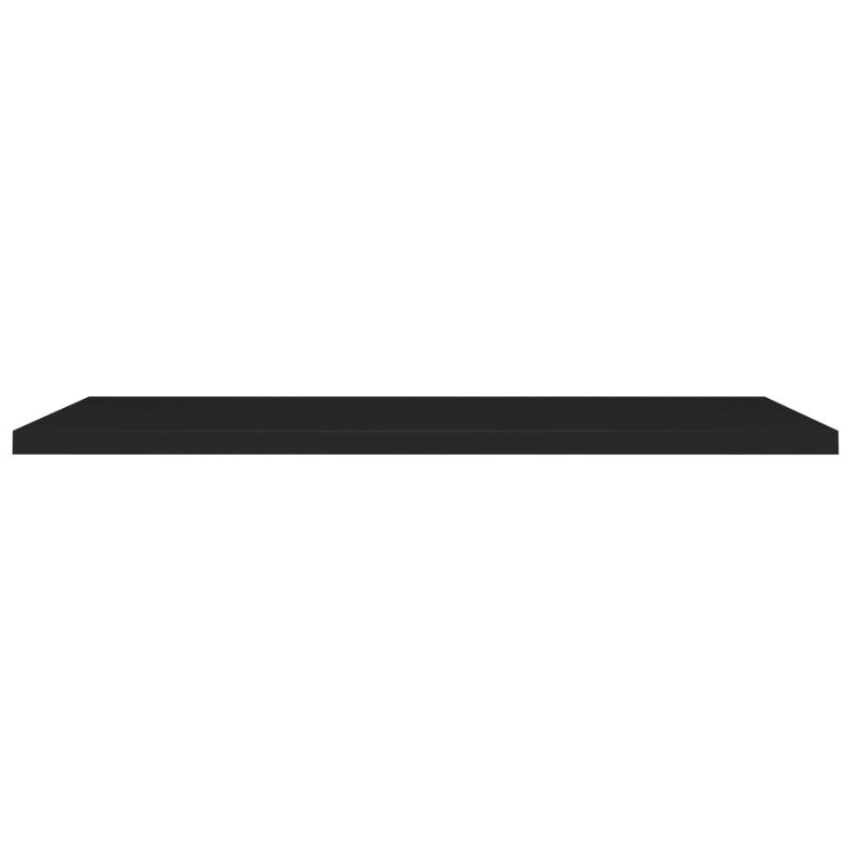 Estantes flotantes de pared 2 uds MDF negro 120x23,5x3,8