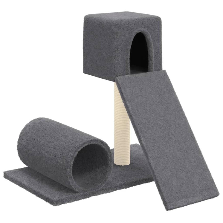 Rascador para gatos con postes de sisal gris oscuro 59