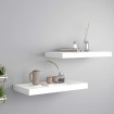 Estantes flotantes de pared 2 uds MDF blanco 50x23x3,8 cm