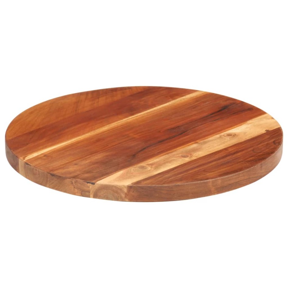 Tablero de mesa redonda madera maciza de acacia 25-27 mm 40
