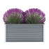 Arriate de jardín de acero galvanizado gris 100x40x45