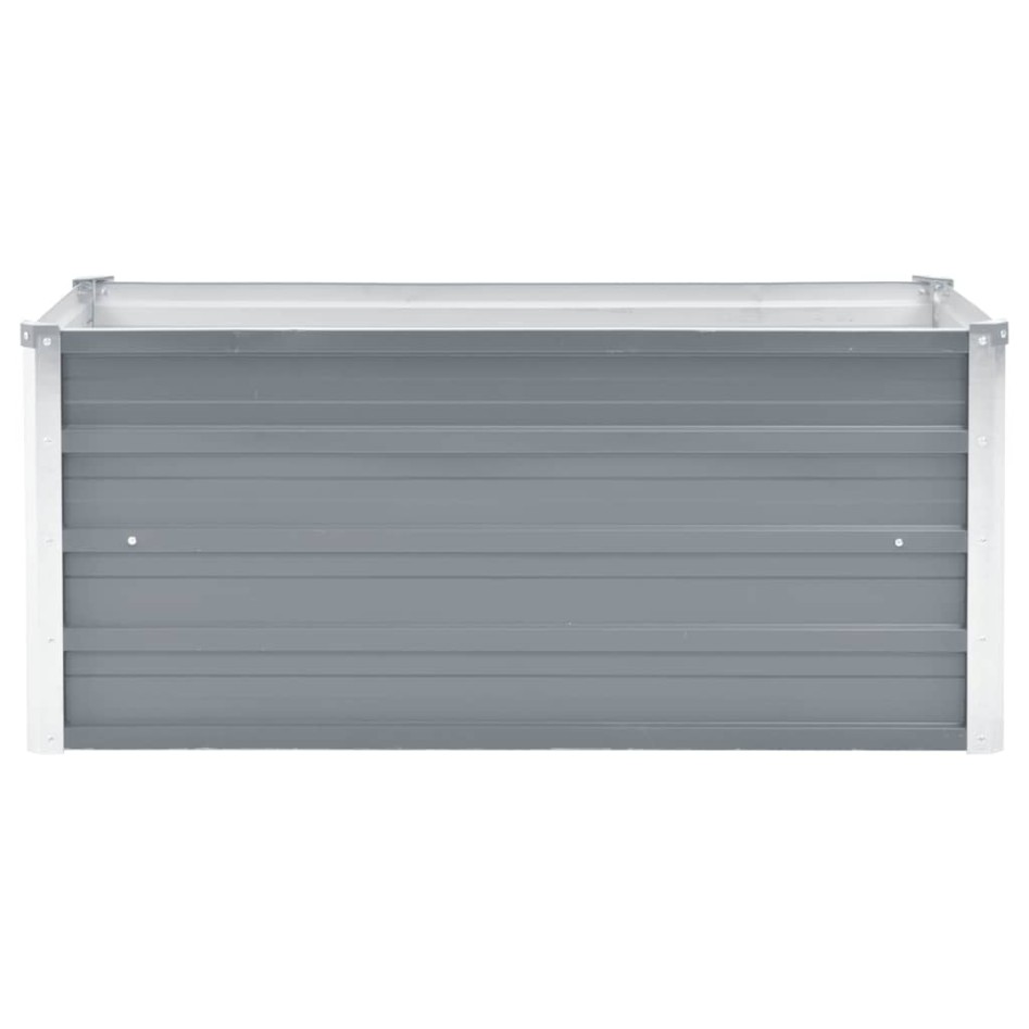 Arriate de jardín de acero galvanizado gris 100x40x45