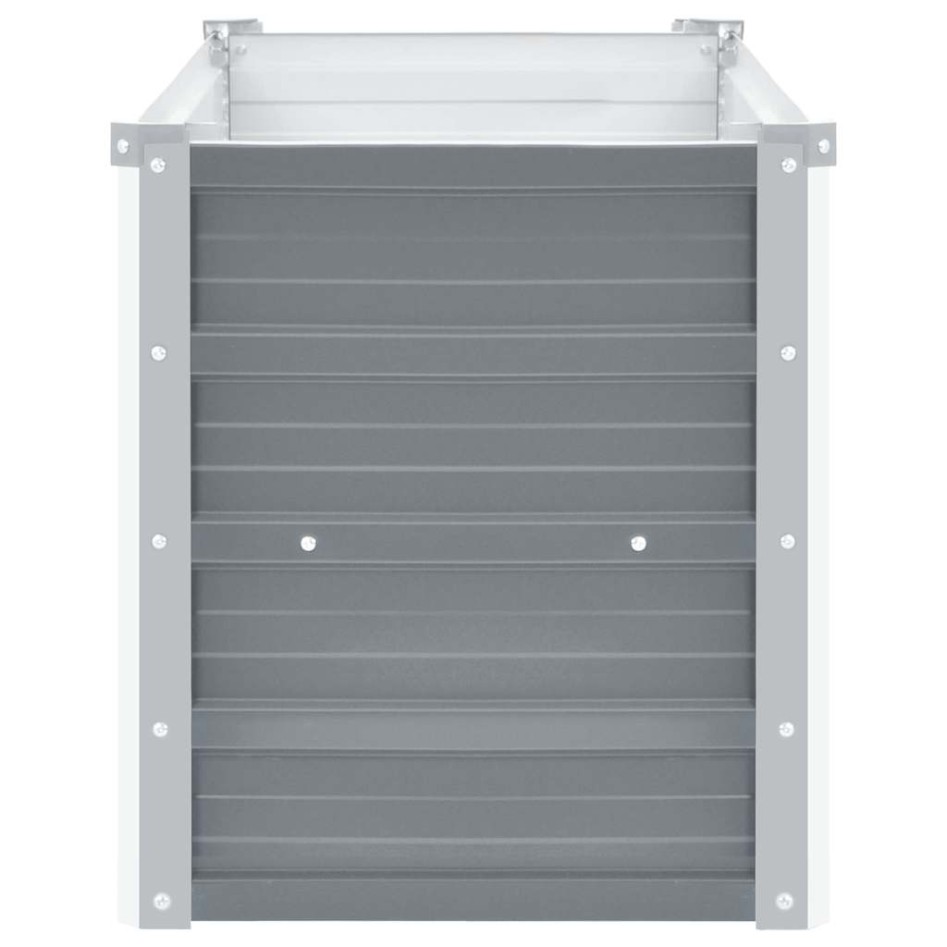 Arriate de jardín de acero galvanizado gris 100x40x45