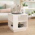 Mesa de centro madera contrachapada blanco 40x40x43