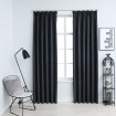 Cortinas opacas con ganchos 2 piezas gris antracita 140x255 cm