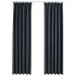 Cortinas opacas con ganchos 2 piezas gris antracita 140x255