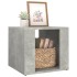 Mesita de noche madera contrachapada gris hormigón 41x40x36