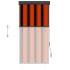 Estor enrollable de exterior naranja y marrón 80x250