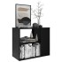 Armario auxiliar de madera contrachapada negro 60x30x50