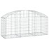 Cesta de gaviones forma arco hierro galvanizado 150x50x60/80