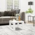 Mesa auxiliar de madera contrachapada blanco 50x50x35