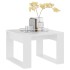 Mesa auxiliar de madera contrachapada blanco 50x50x35