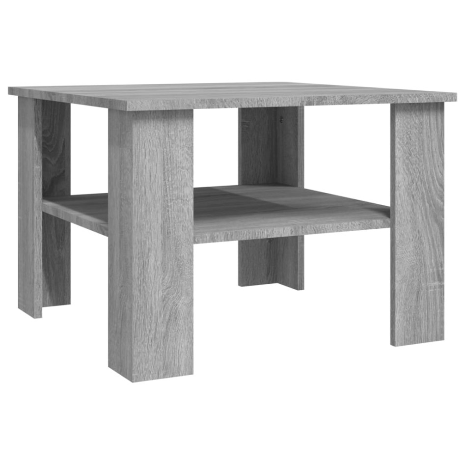 Mesa de centro de madera contrachapada gris Sonoma 60x60x42