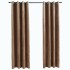 Cortinas opacas con anillas 2 uds terciopelo beige 140x175