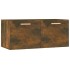 Armario de pared madera ingeniería roble ahumado 80x35x36,5