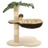 Rascador para gatos con poste de sisal 50 cm beige y