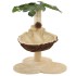 Rascador para gatos con poste de sisal 50 cm beige y