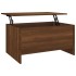 Mesa de centro madera ingeniería roble marrón 80x55,5x41,5