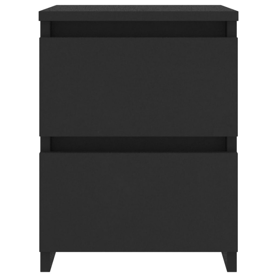 Mesita de noche aglomerado negra 30x30x40